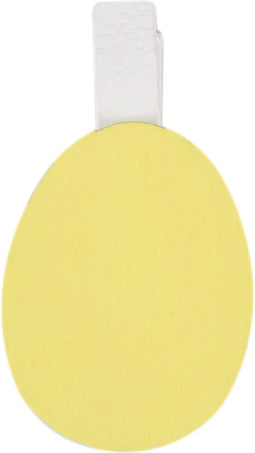 Knijper - Paasei - Pasen - 3.5x2.7cm - hout - geel - 36 stuks