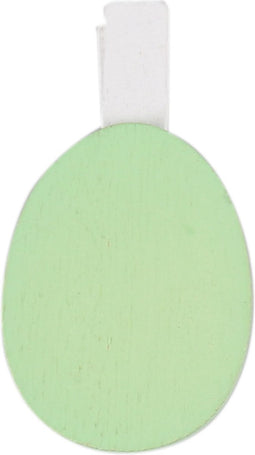 Knijper - Paasei - Pasen - 3.5x2.7cm - hout - groen - 36 stuks