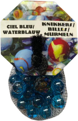 Knikkers - Kristal Waterblauw (20x16mm en 1x25mm)
