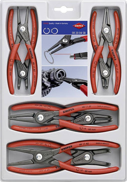 Knipex 00 20 04 SB Precisie-borgveertang set Geschikt voor borgringen Binnen- en buitenringen 12-25 mm, 19-60 mm 10-25