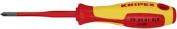 Knipex Plus/minus schroevendraaier VDE Grootte PH 1 Koplengte: 80 mm