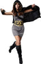 Dressforfun Behendige jageres - Verkleedkostuum dames - Grijze jurk met cape - Maat L