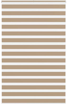 vidaXL - Zebra - Blind - 145x200 - cm - stofbreedte - 140,9 - cm - polyester - zandbruin