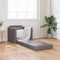 vidaXL - Vloersofa - Bed - 2-in-1 - Grijs - 74x77x81 - cm - Faux - Leer