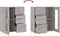 vidaXL - Dressoir - 69,5x34x90 - cm - bewerkt - hout - grijs - sonoma - eikenkleurig
