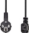 Nedis - Stroomkabel - Type F (CEE 7/7) Male - IEC-320-C13 - 90° Gehoekt - 3.00 m - Zwart