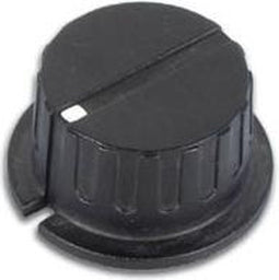KNOP (ZWART MET WITTE PUNT 35.7mm/6mm) (KN356BP)