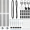 vidaXL - Paal - met - Spike - 7 - stuks - Ø32 - mm - 140 - cm - Gegalvaniseerd - Staal