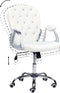 PRINCESS - Bureaustoel - Wit/Kristal - Kunstleer