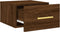 vidaXL - Nachtkastjes - 2 - st - wandgemonteerd - 35x35x20 - cm - bruin - eikenkleur