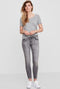 Noisy May NMKIMMY - Slim fit ankle jeans - Ritsdetails bij de enkels - Maat 25