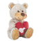 Knuffel Creaciones Llopis Beige Beer Hart 18 cm