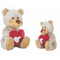 Knuffel Creaciones Llopis Beige Beer Hart 22 cm