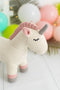 Knuffel Crochetts AMIGURUMIS MINI Wit Grijs Eenhoorn 46 x 36 x 16 cm