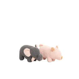 Knuffel Crochetts Grijs Olifant Varken 30 x 13 x 8 cm 2 Onderdelen