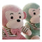 Knuffel DKD Home Decor Groen Roze Plastic Kinderen Aap 23 x 20 x 27 cm (2 Stuks)