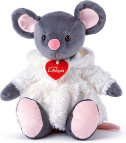 Knuffel Muis Azumi – Grijs/Wit 33 cm – Lumpin
