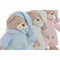 Knuffelbeer DKD Home Decor Beige Roze Hemelsblauw Licht Roze Metaal Muzikaal Kinderen Beer 30 x 40 c