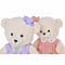 Knuffelbeer DKD Home Decor Jurk 42 x 20 x 50 cm Beige Roze Lila Kinderen Beer (2 Stuks)