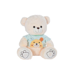 Knuffelbeer DKD Home Decor Shirt Polyester Wit Groen Kinderen Beer