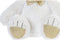 Knuffelbeer DKD Home Decor Vlinderdas Gouden Polyester Wit Kinderen Beer