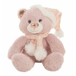 Knuffelbeer Roze Kerstmis 35 cm