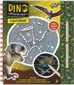 Knutselset totum dino forever scratchbook - 12 stuks