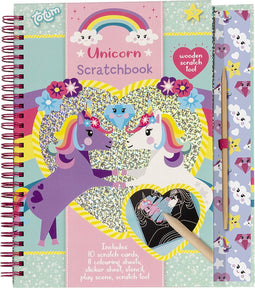 Knutselset totum unicorn scratchbook - 36 stuks