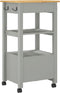 vidaXL - Keukentrolley - MONZA - 48x40x90 - cm - massief - grenenhout