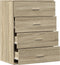 vidaXL - Dressoir - 60x39x80 - cm - bewerkt - hout - sonoma - eikenkleurig