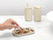 Brabantia ReNew - Badkameraccessoires Set - 3-delig - Zeeppomp Tandenborstelhouder Schaal - Soft Beige (3 stuks)