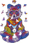 UNIDRAGON Houten Puzzel Voor Volwassenen Dier - Uitstralende Wasbeer - 105 stukjes - Small 18x24 cm