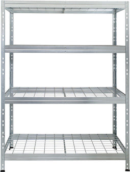 AR Shelving rek Wire Rivet, ft 180 x 120 x 45 cm, 4 legborden uit mesh metaal, gegalvaniseerd