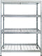 AR Shelving rek Wire Rivet, ft 180 x 120 x 45 cm, 4 legborden uit mesh metaal, gegalvaniseerd