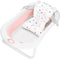 Springos Opvouwbaar Baby Bad - Draagbaar - Thermometer - Wit - Roze - 79 x 49 x 22 cm