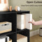 Woltu Boekenkast met 4 Vakken - Lage Opbergkast 59,6 x 29 x 59,8 cm - Multifunctionele Houten Kast -