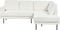BREDA - Hoekbank 4-zits - Wit - Linkszijdig - Polyester
