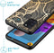 iMoshion Hoesje Geschikt voor Samsung Galaxy A21s Hoesje Siliconen - iMoshion Design hoesje - Goud / Zwart / Golden Leaves