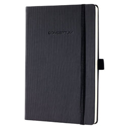 Notitieboek Conceptum CO130 A6 zwart blanco - 5 stuks