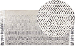 OMERLI - Shaggy tapijt - Wit - 80 x 150 cm - Wol