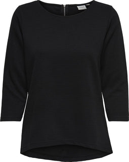 JDY - SAGA 34 ZIP TOP JRS NOOS - Driekwart mouwen - Ronde hals