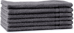 LINNICK Pure Gastendoek - 100% Katoen - Dark Grey - 30x50cm - Per 6 Stuks