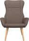 vidaXL Relaxstoel stof taupe