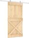 vidaXL - Schuifdeur - met - beslag - 100x210 - cm - massief - grenenhout