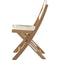 FSC acaciahouten opvouwbare bistroset met beige touwvlechtwerk - 2 personen - MAKENA