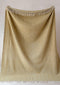 Sprei Visgraat Mosterd geel (Mustard) - 175x250 - Gerecycled Wol - TBCo Scotland