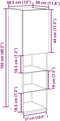 vidaXL - Tv-meubels - met - LED's - 2 - st - 30,5x30x102 - cm - artisanaal - eiken