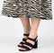 POSH by Poelman BO - Dames Sandalen met hak - Imitatiesuède - Zwart - Maat 39