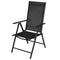 vidaXL - Tuinstoelen - inklapbaar - 2 - st - aluminium - en - textileen - zwart
