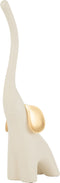 J-Line figuur Olifant - resine - creme/goud - large